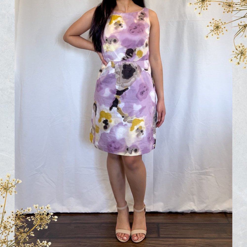Ann Taylor Sleeveless Knee-Length Floral Dress, 4P